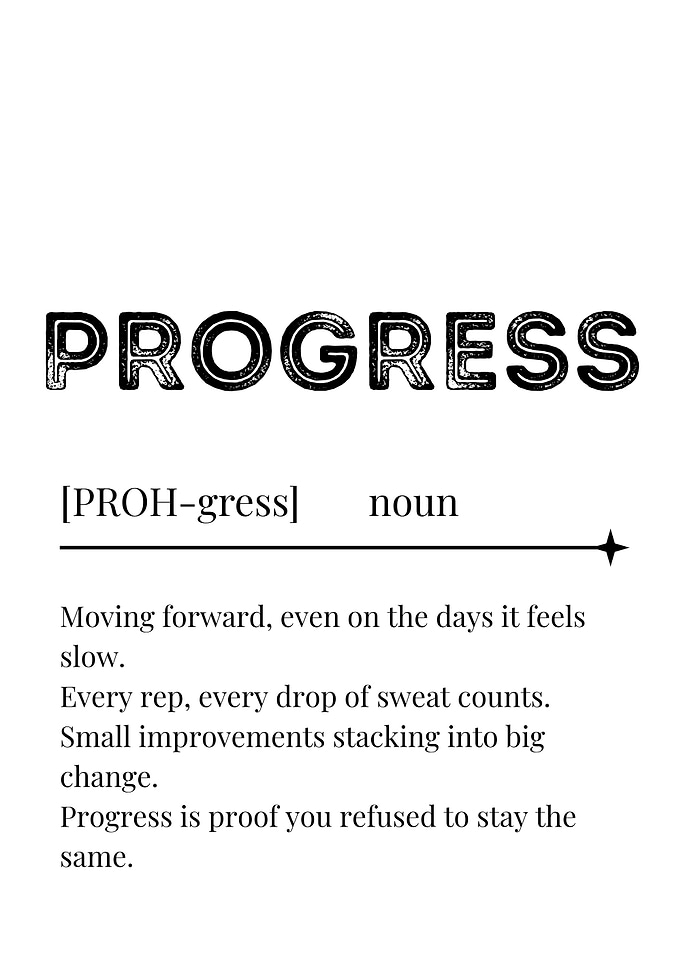 Progress Definition Poster