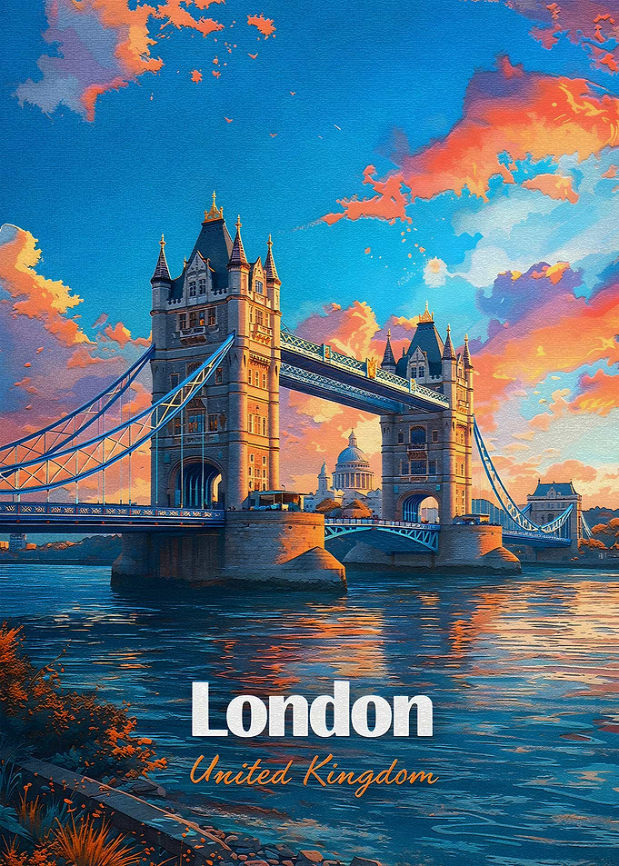London Tower Bridge at Sunset