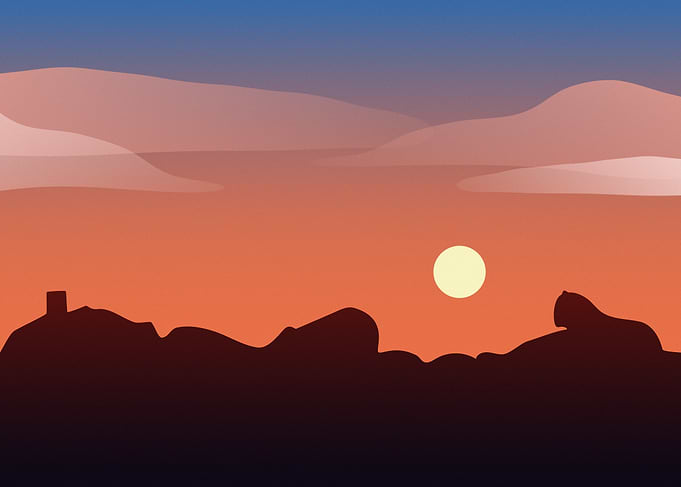 Sunset at Roccapina