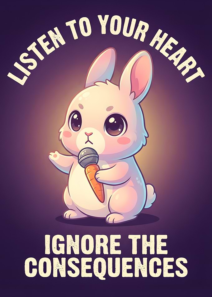 Cute Bunny Singing with Microphone
