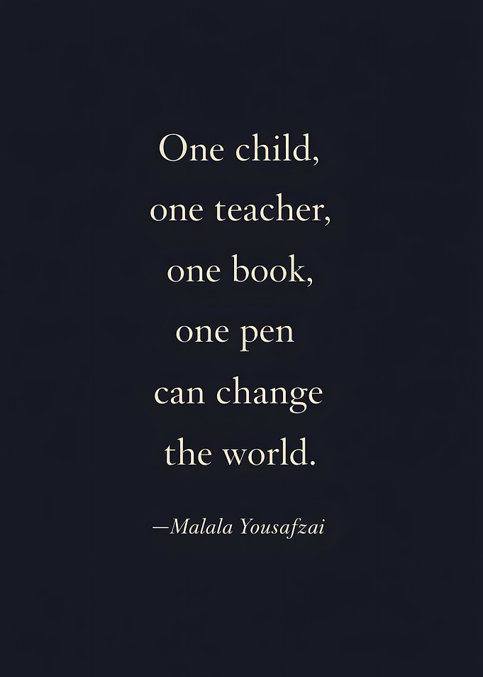 Malala Yousafzai Quote on Education