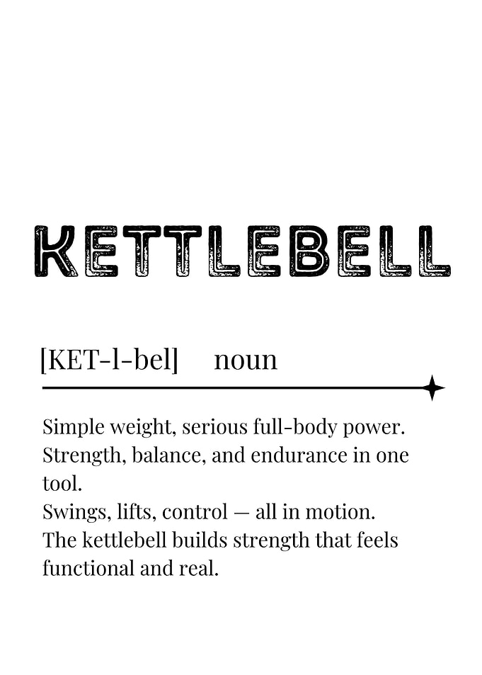 Kettlebell Definition Poster