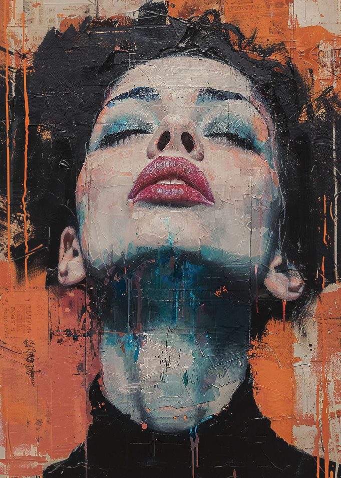 Portrait of a Woman with Eyes Closed
