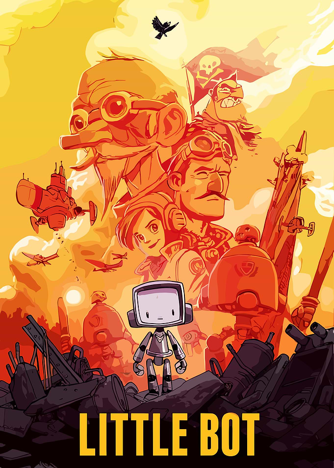 Little Bot Video Game Poster