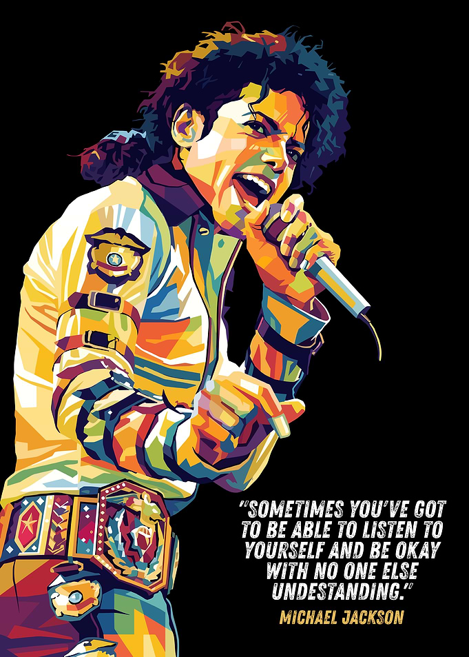 Michael Jackson Pop Art Portrait quote