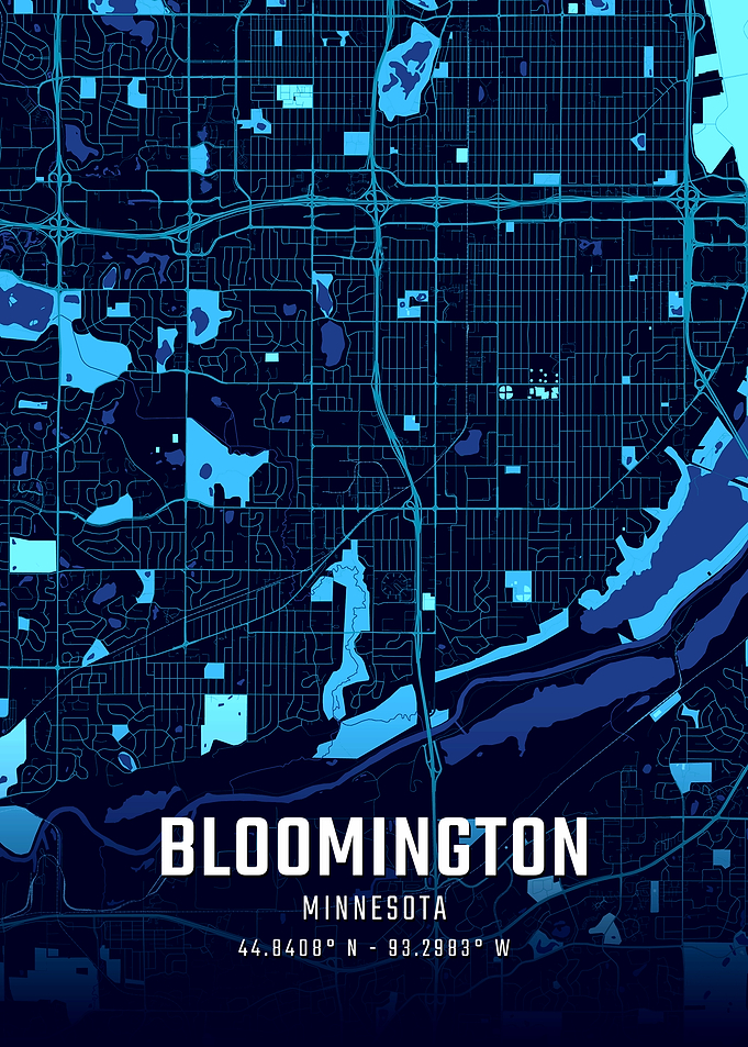 Bloomington Minnesota Midnight City Map