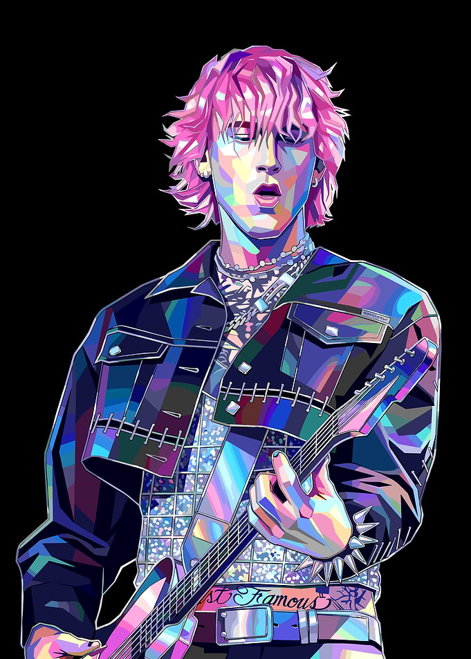 Machine Gun Kelly Pop Art Portrait