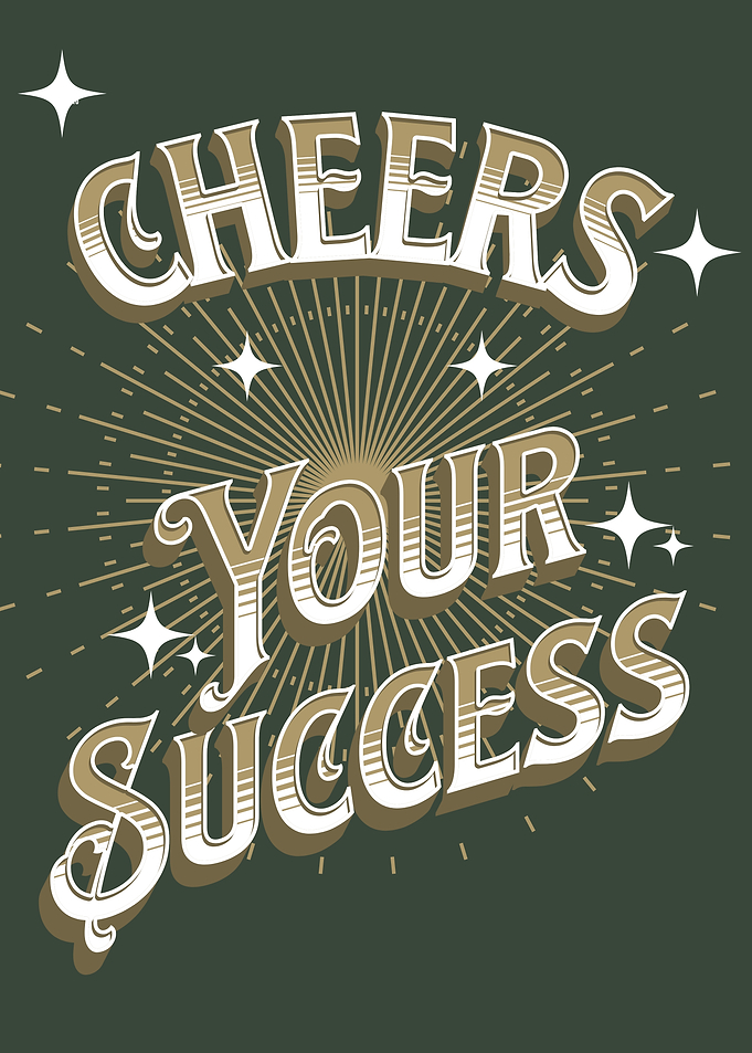 Cheers Your Success Text Art