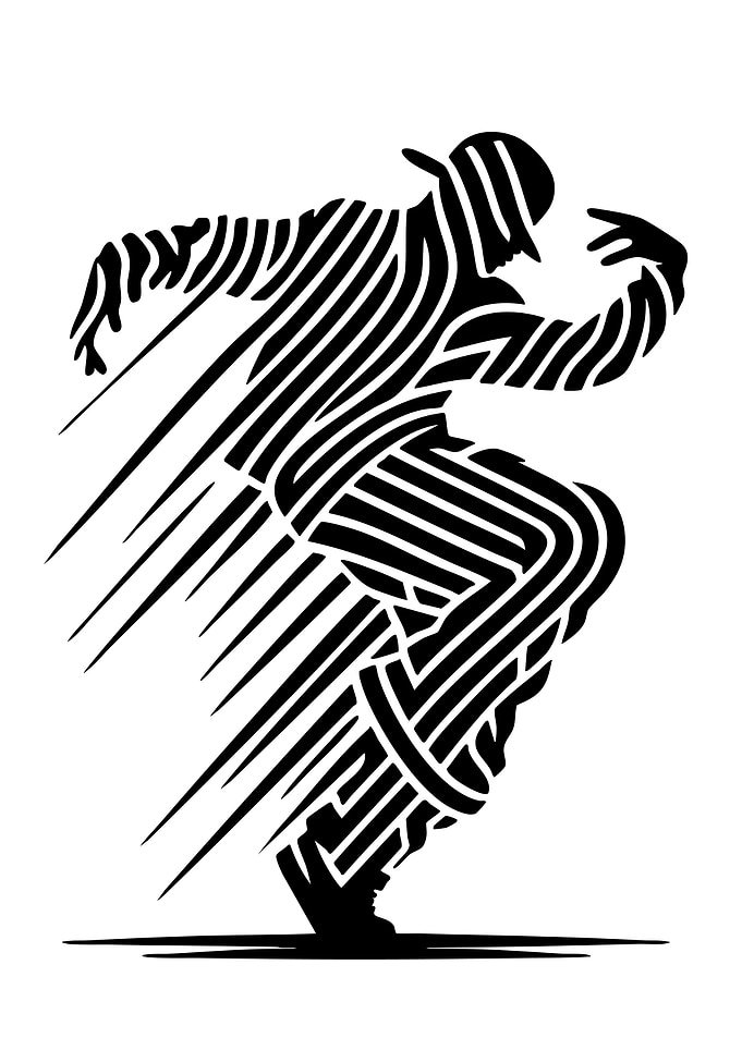 Dynamic Dancer with Zebra Stripes