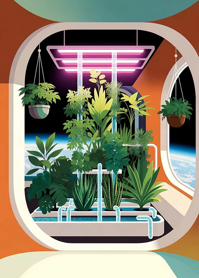 Space Station Hydroponics Garden