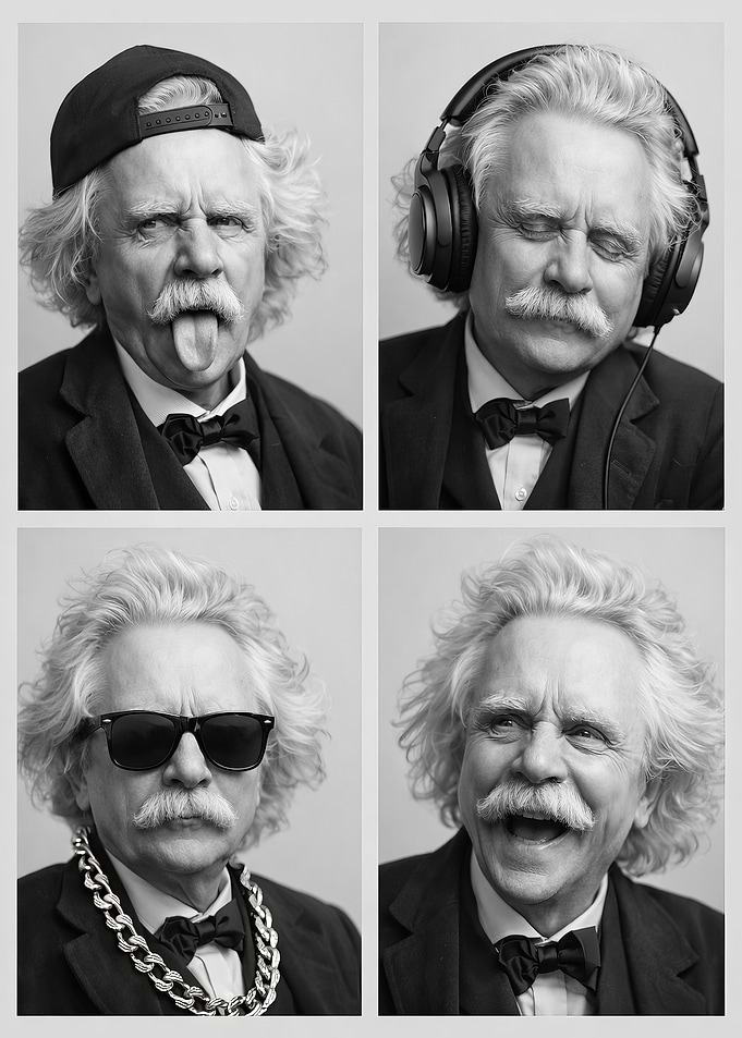 Mark Twain in Four Fun Poses