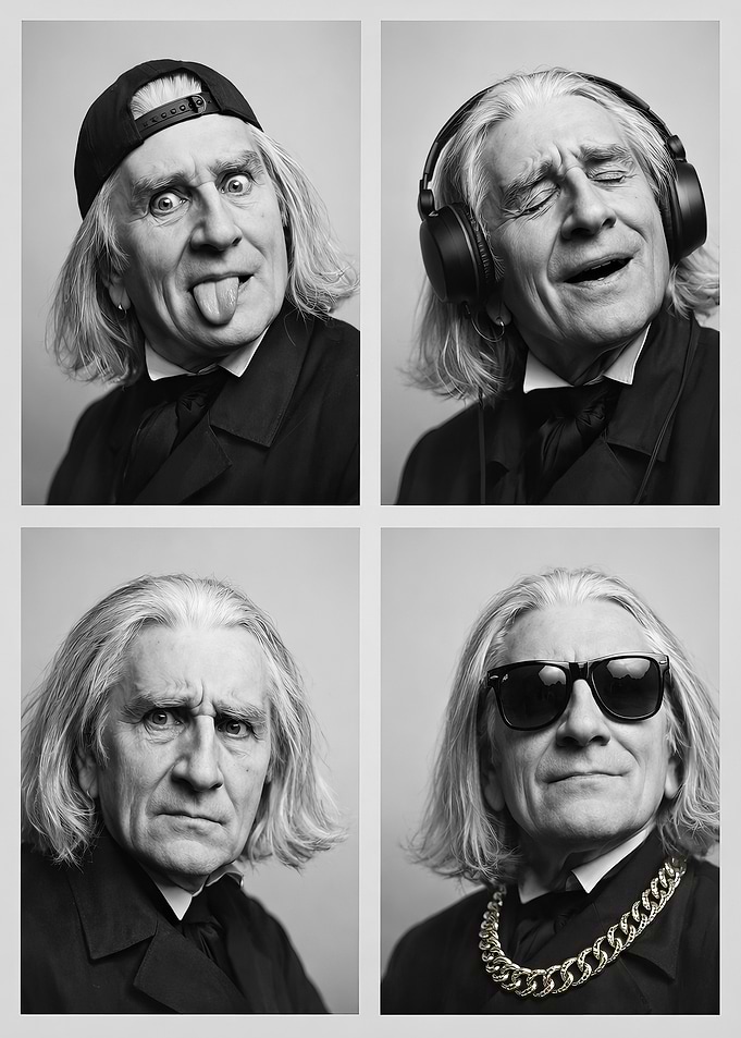 Man in Four Different Styles