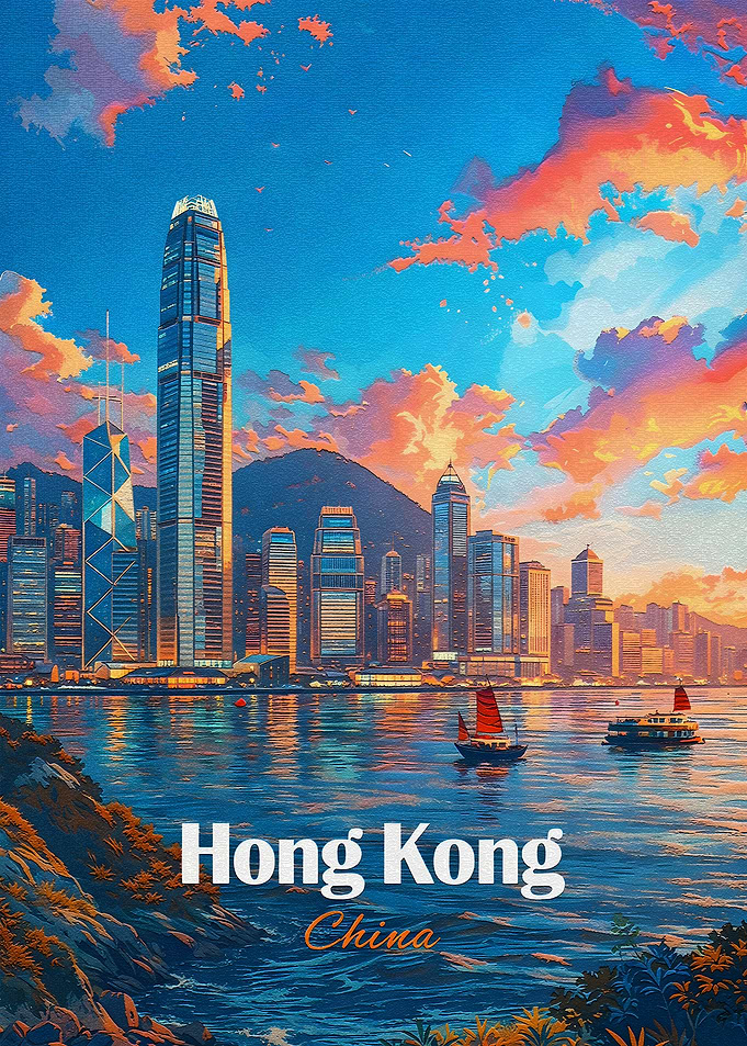 Hong Kong Skyline at Sunset