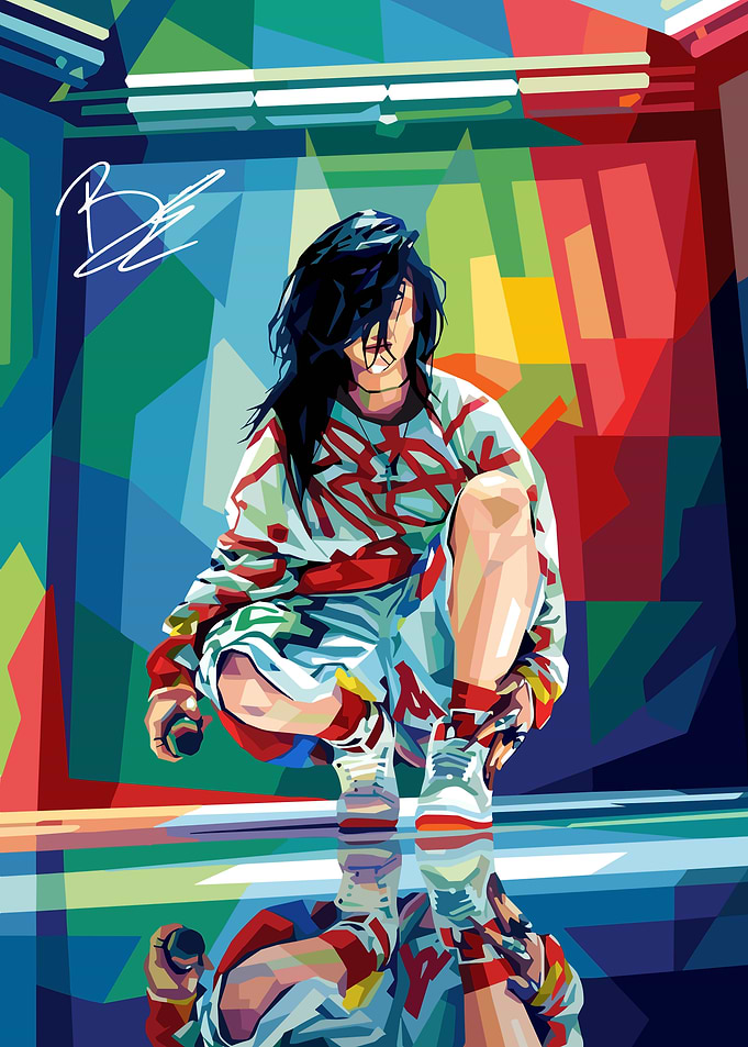 Billie Eilish Pop Art Portrait