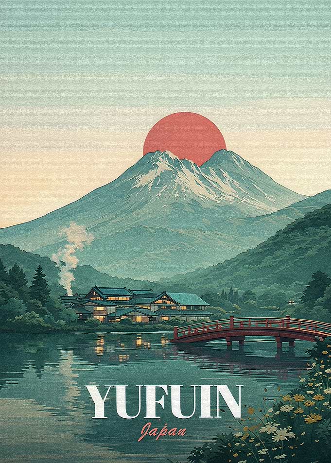 Yufuin Japan Landscape Poster