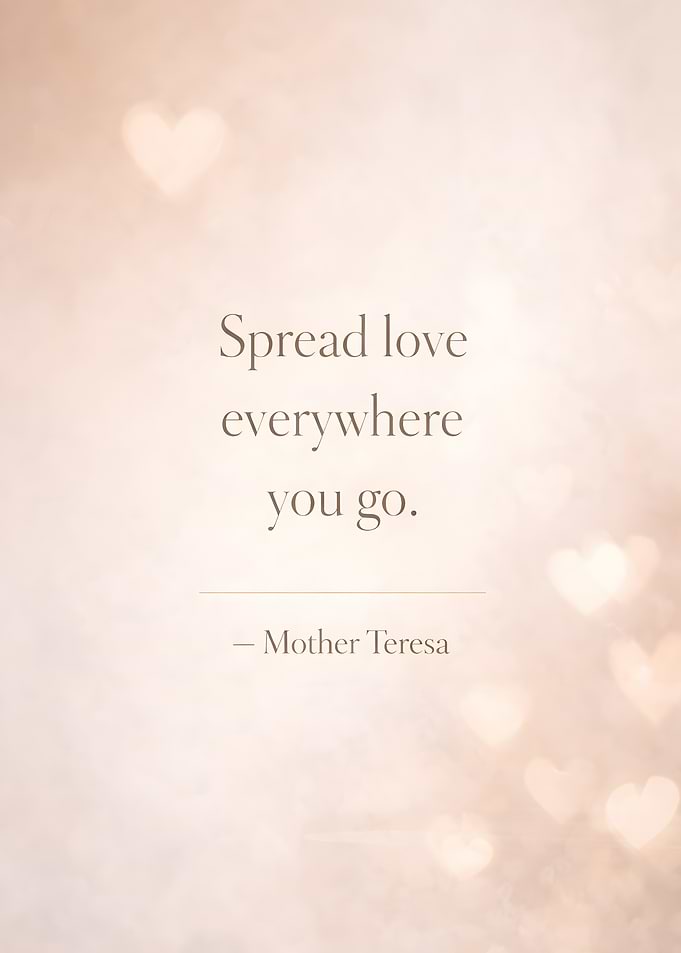 Spread love quote by Mother Teresa