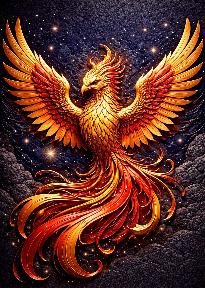 Mythical Golden Phoenix