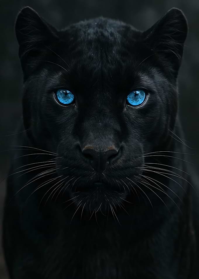 Black Panther with Blue Eyes