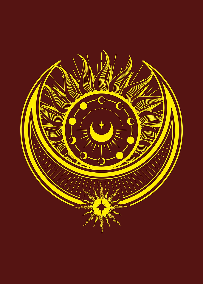 Celestial Sun and Moon Symbol