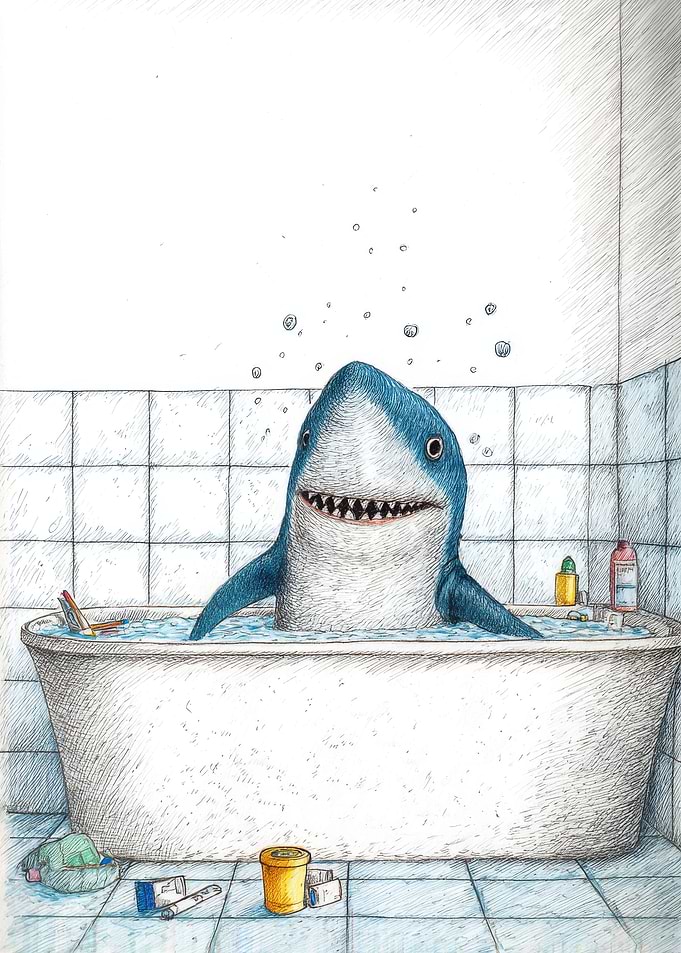 Shark Taking a Bath