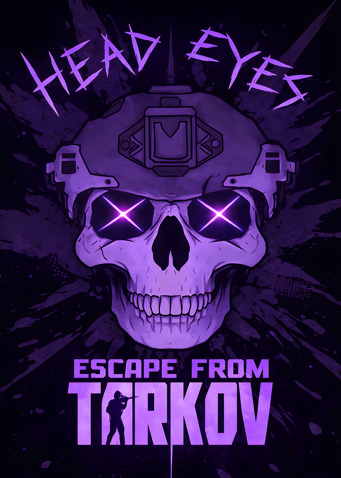 Escape From Tarkov Headshot Skull Poster