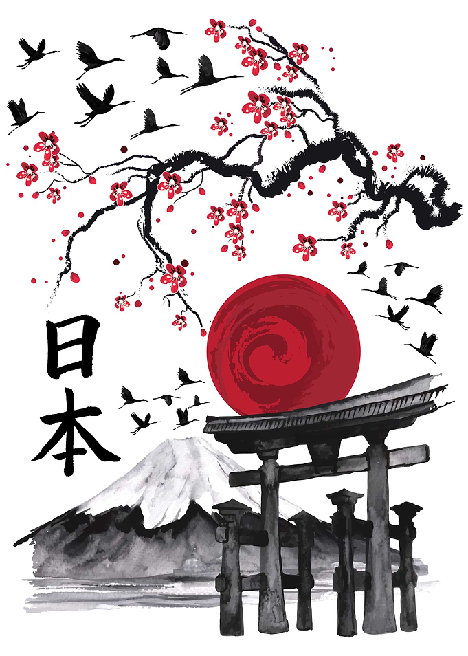 Japanese Art Japan Fuji Torii