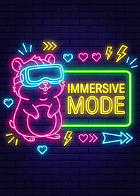 Cute Hamster in VR Headset Neon Sign