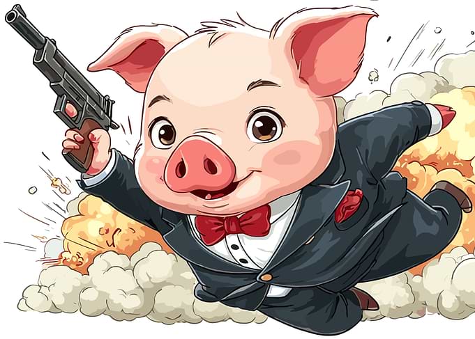 Pig in a Suit with a Gun