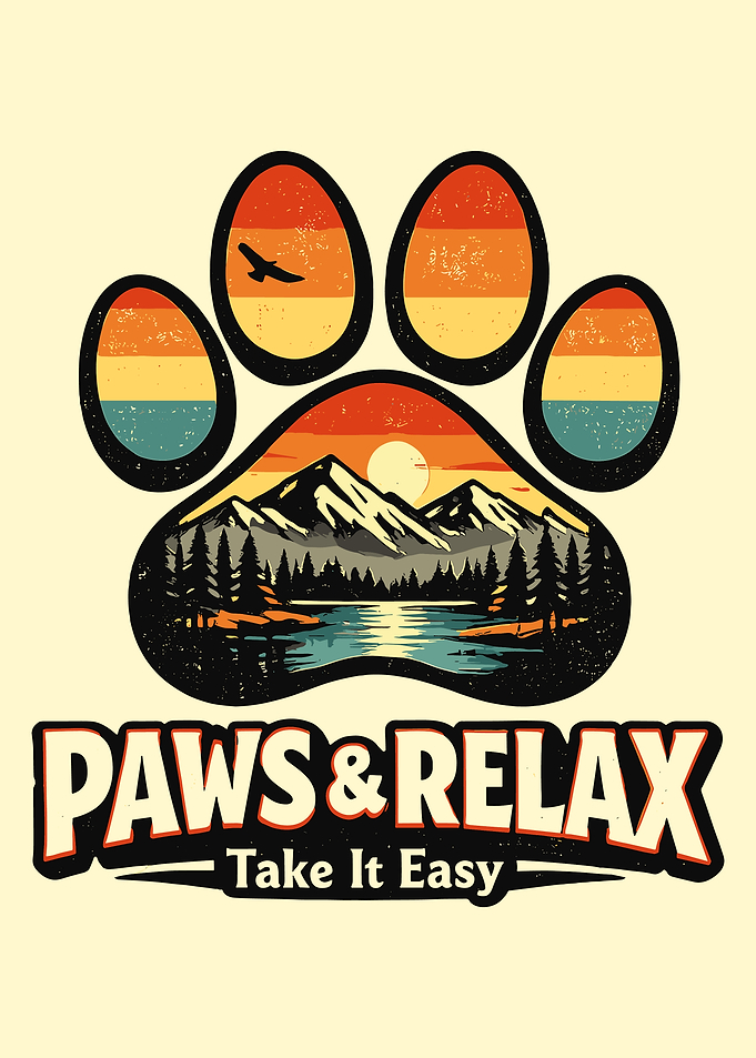 Paws & Relax Paw Print Landscape