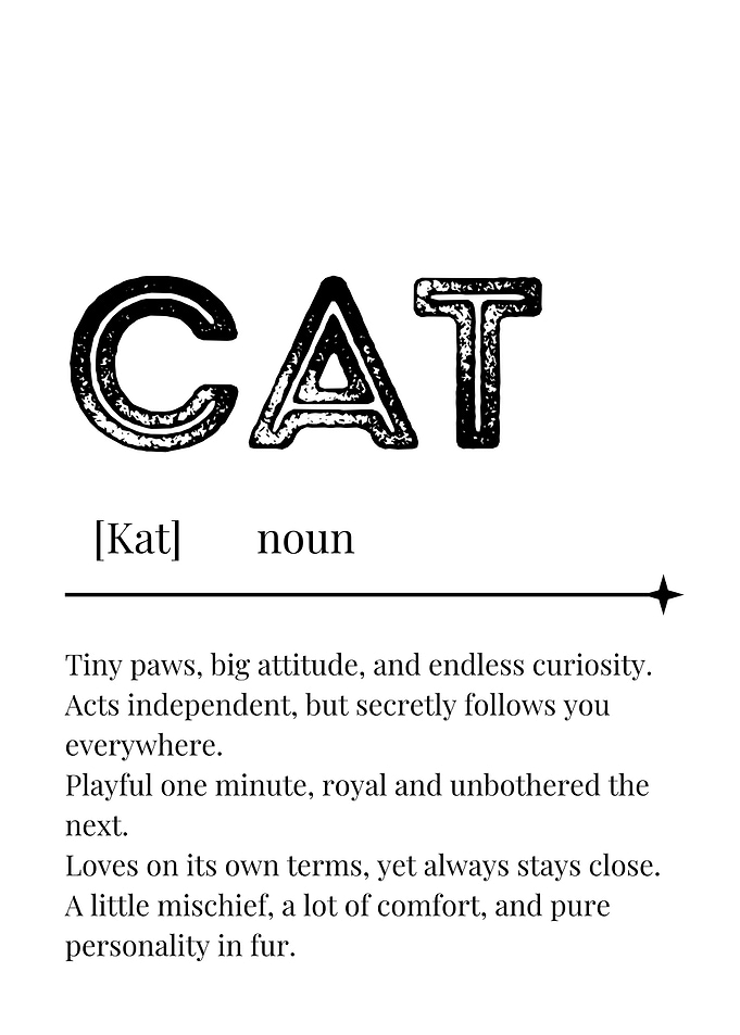 Cat Definition Print