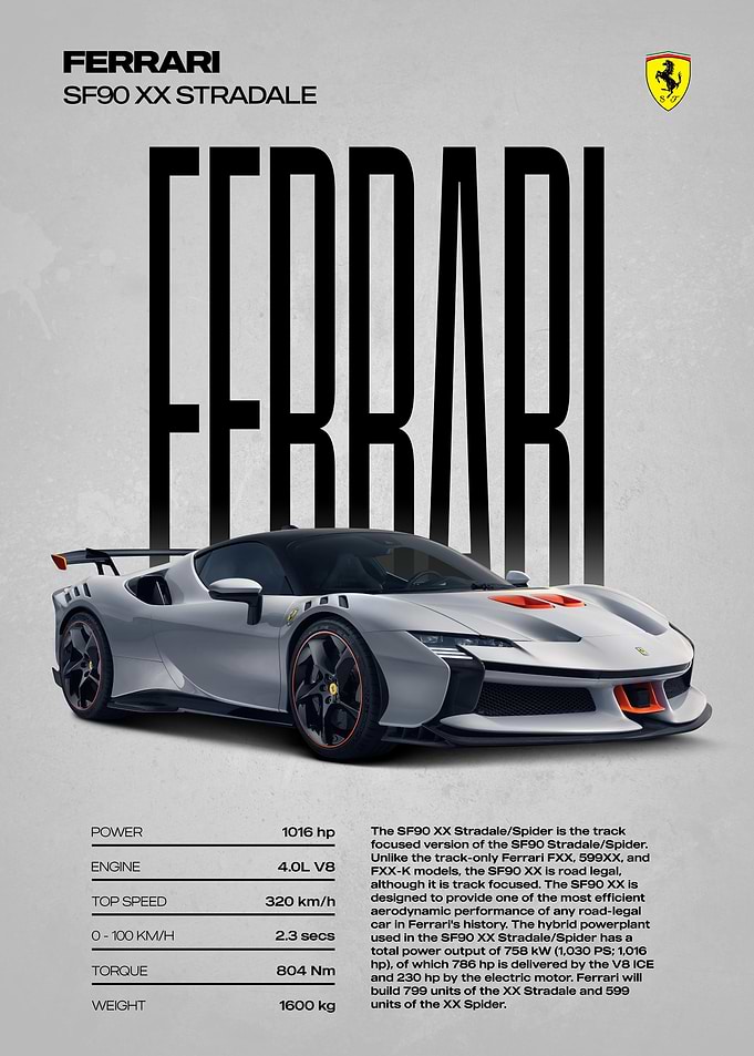 Ferrari SF90 XX Stradale Poster