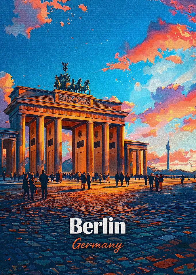 Brandenburg Gate at Sunset