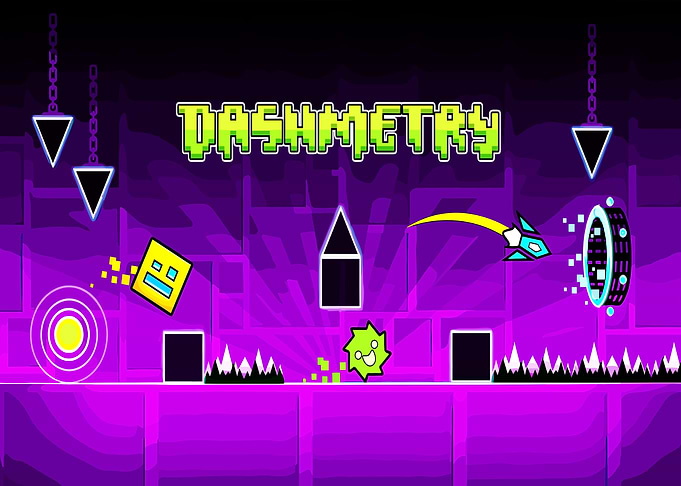 Geometry Dash Dashmeter Game Art