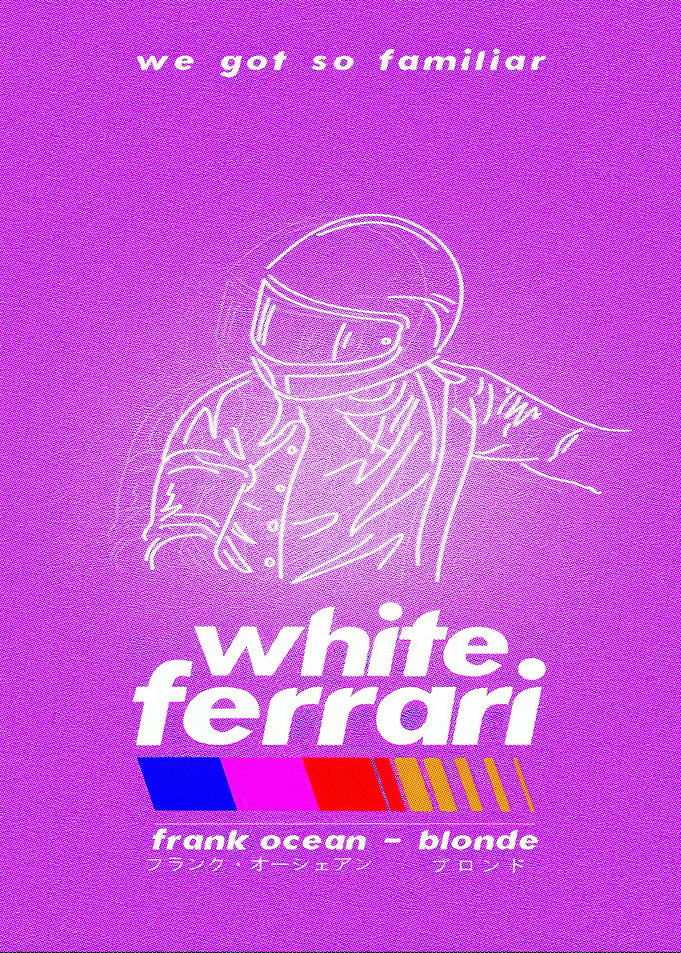 Frank Ocean White Ferrari Poster