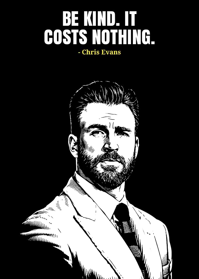 Chris Evans Quote Poster