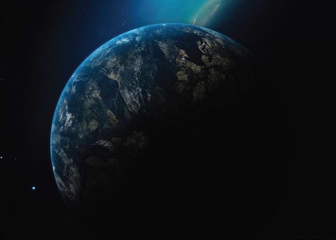 Alien Planet in Deep Space