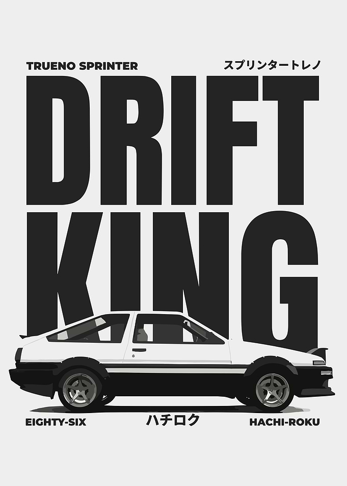 Drift King AE86 Poster