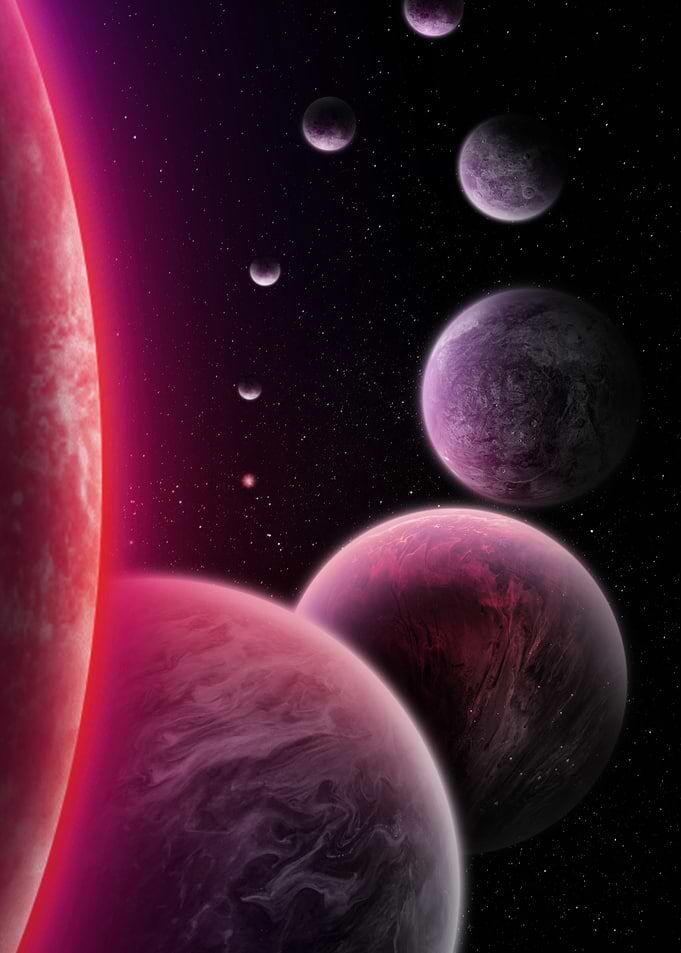 Cosmic planets in vibrant colors