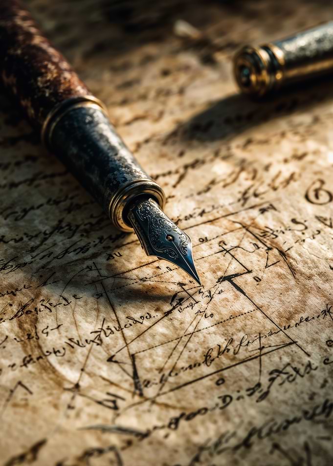 Vintage Fountain Pen Manuscript