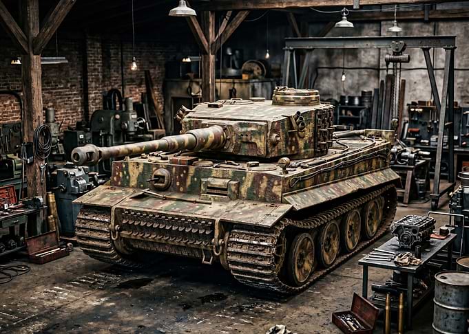 Tiger Tank in Workshop