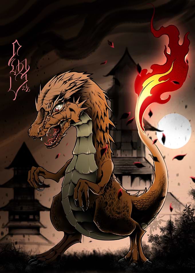 Japanese Fire Baby Dragon