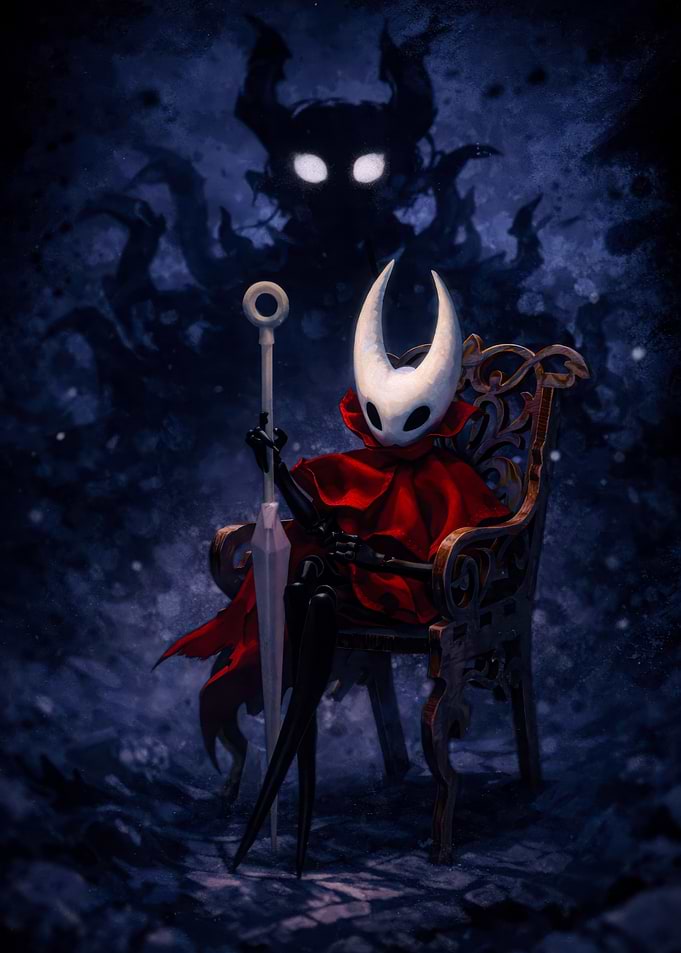 Hornet and the Radiance from Hollow Knight