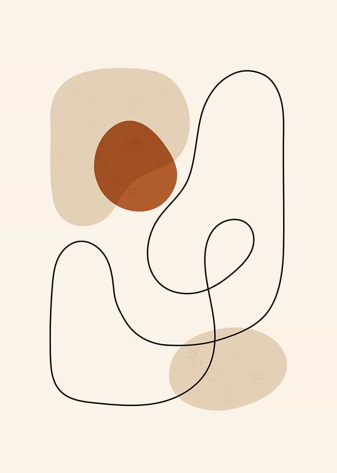 MInimalist Abstract Line Art Neutral Colors