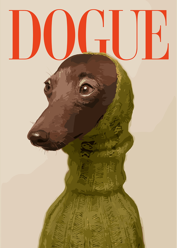 Dogue Magazine Cover with Dog