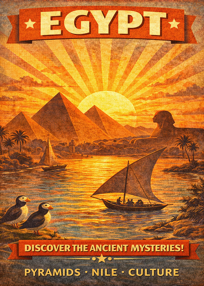 Vintage Egypt Travel Poster