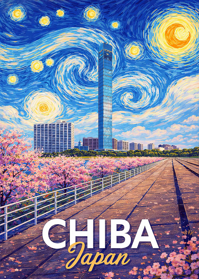 Chiba Japan Starry Night Painting