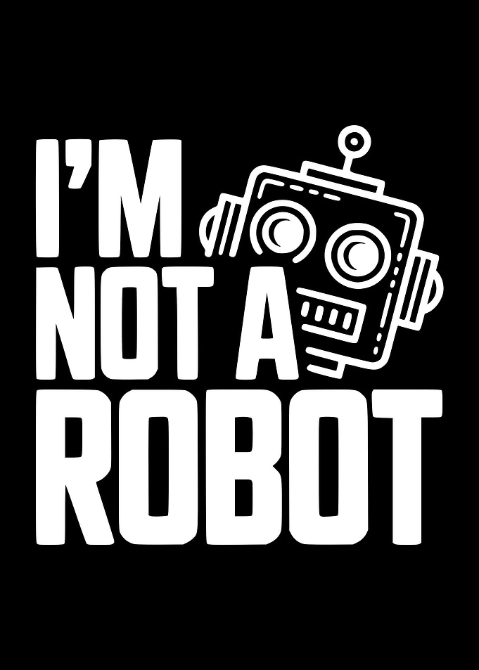 I'm Not a Robot text art