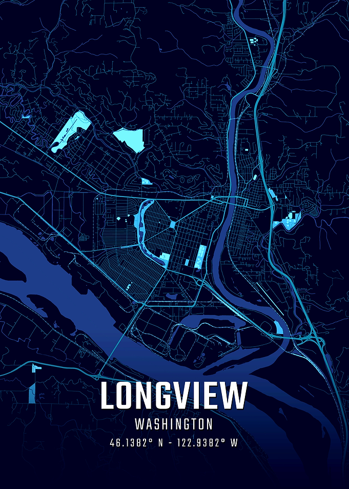Longview Washington Midnight City Map