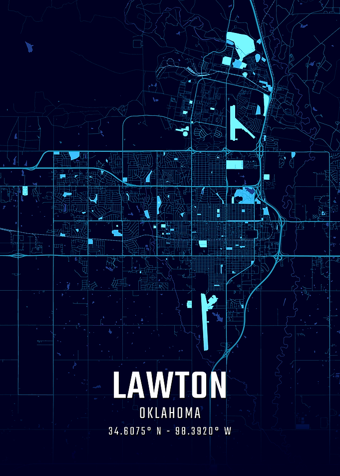 Lawton Oklahoma Midnight City Map