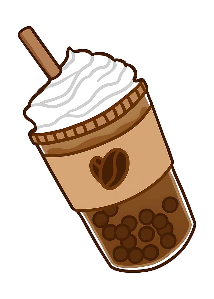 Cute Coffee Drink with Whipped Cream